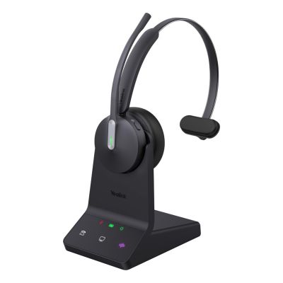 5. Yealink WH64 Mono UC Headset Wireless Headband Office/Call Center USB Type-C Bluetooth Black