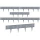 GARDEN PALISADE LAWN EDGE BORDER WICKER 390CM GREY STONE