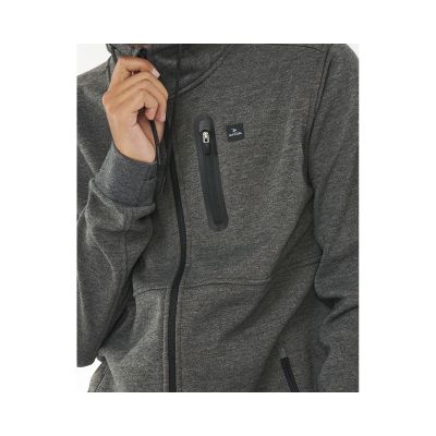 11. RIP CURL Anti Series Departed Zip Thru Sweatshirt Brown