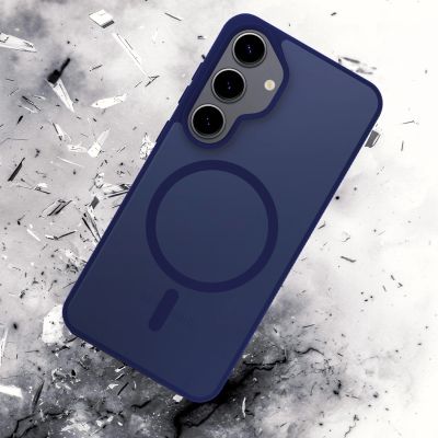 29. 3mk Smoke MagCase for Samsung Galaxy S25 - Blue-Translucent