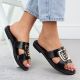 6. Black slippers with ornament W Filippo