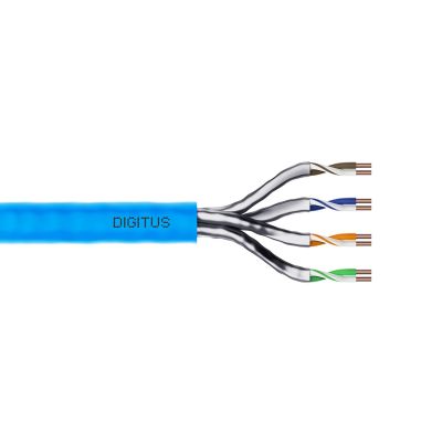 DIGITUS installation cable cat.6A, U/FTP, Dca, AWG 23/1, LSOH, 500m, blue, reel
