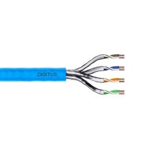 DIGITUS installation cable cat.6A, U/FTP, Dca, AWG 23/1, LSOH, 500m, blue, reel