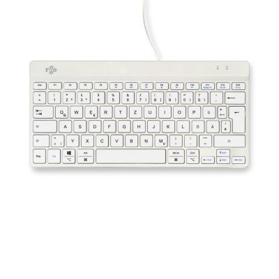 16. R-Go Tools Ergonomic R-Go Compact Break Keyboard, with Break Software, QWERTZ (DE), Wired, White