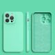 2. Silicone case iPhone 14 Plus silicone cover mint green