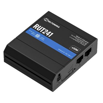 2. Teltonika RUT241 eSIM 4G LTE Cat 4 Industrial Router, 2x RJ45 100Mb/s