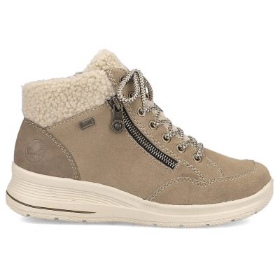 45. Beige waterproof leather ankle boots for women – Rieker L7701-24
