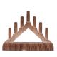 7. ADVENT CANDLE HOLDER 15.5x3.2x13.5CM 7 LED BATTERY-POWERED MAPLE