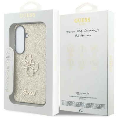 8. Guess Fixed Glitter Big 4G Metal Logo case for Samsung Galaxy S26 - gold