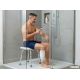 11. Rectangular shower stool with adjustable height