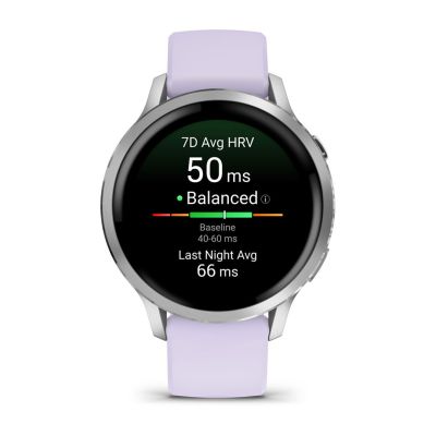 12. GARMIN Venu 4 41mm Gray Silver Periwinkle Smartwatch