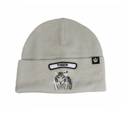 Goorin Bros. Soft Rock Tiger Beanie Silver Wool Winter Hat - 107-1798-SIL