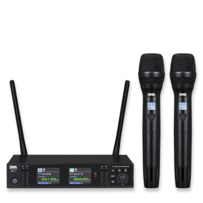 DNA XMIC 2 - Dual wireless set 2x handheld microphone + receiver, UHF band 518-542 MHz