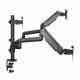 9. GEMBIRD ADJUSTABLE DESK ARM/MOUNT FOR 3 MONITORS 17-27, VESA 100X100MM, UP TO 7 KG