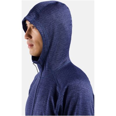 7. Odlo TENCIA Men's Mid-Layer Hoody Full Zip, Blue
