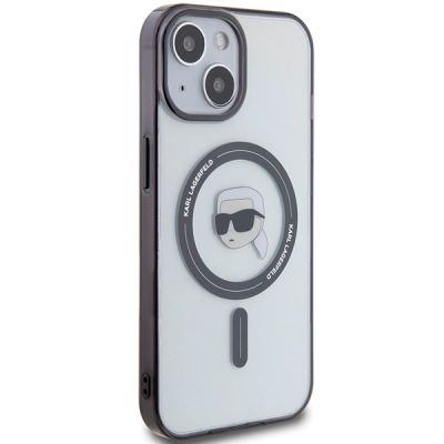 4. Karl Lagerfeld KLHMP15MHKHNOTK iPhone 15 Plus 6.7" transparent hardcase IML Karl`s Head MagSafe