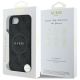 8. Guess PU Leather 4G Colored Ring Case with MagSafe for iPhone 16e - Black