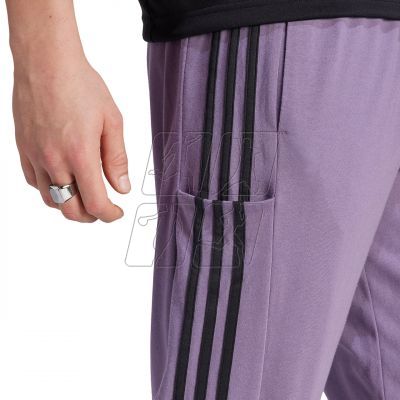 5. adidas Essentials Single Jersey Tapered Open Hem 3-Stripes M Pants IJ8699