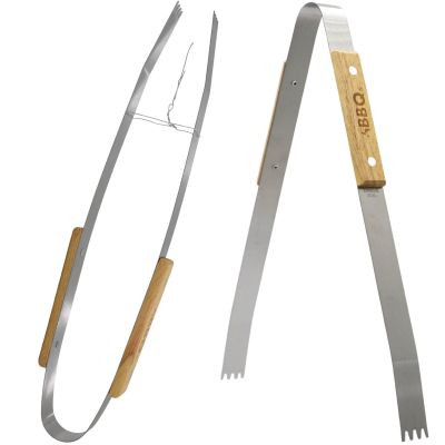 24. 3-in-1 BBQ Utensil Set with Wooden Handle