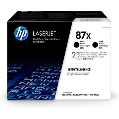 19. HP 87X 2x Schwarz LaserJet Tonerpatrone
