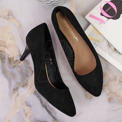 3. Pumps stilettos black suede W Sergio Leone