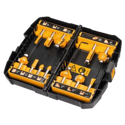 2. DeWalt Professional Wood Router Bit Set 8mm 12 pcs DT90016