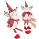 DECORATIVE CHRISTMAS REINDEER WHITE 35+20CM