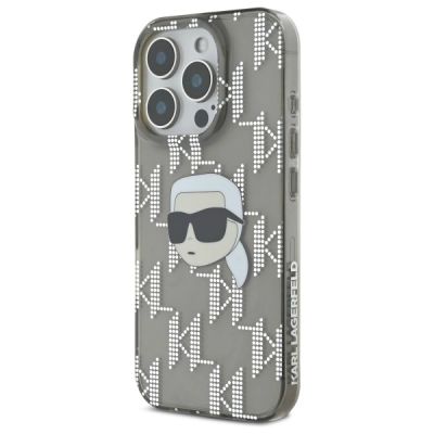 2. Karl Lagerfeld IML Karl Head Electroplated iPhone 16 Pro Case - Black