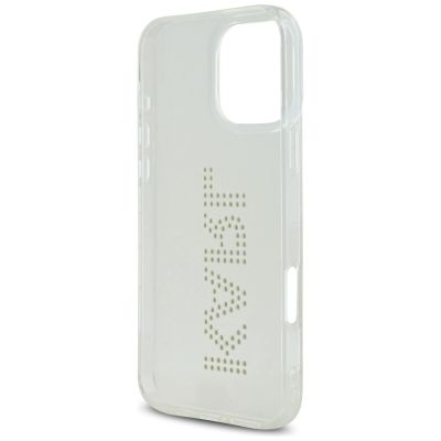 7. Karl Lagerfeld IML Rhinestones Logo iPhone 16 Pro Case - Clear