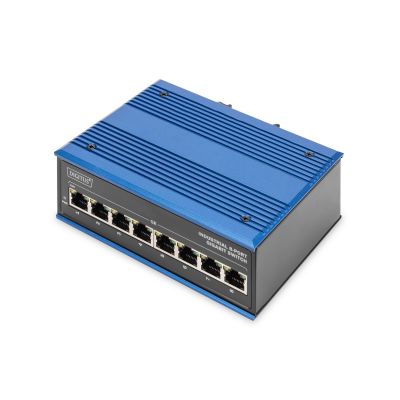 2. Industrial switch 8x 1000Base-TX DIN extended temperature range.