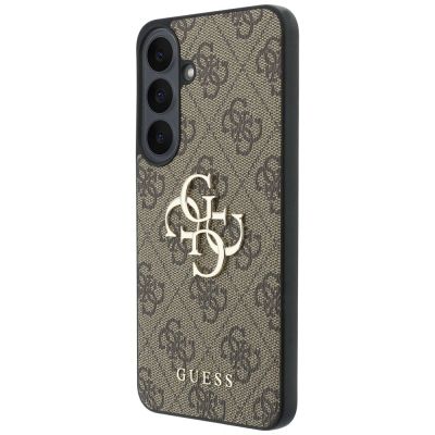 2. Guess Leather 4G Metal Logo Case for Samsung Galaxy S26 FE - Brown