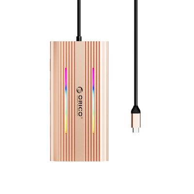 2. Orico XDR 12in1 RGB USB-C Docking Station USB-A USB-C PD 100W 2x HDMI 4K 60Hz VGA RJ45 Gigabit SD and microSD Card Reader - Rose Gold