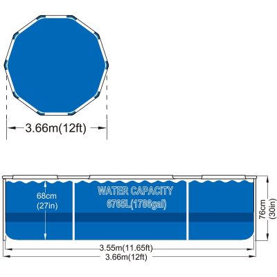 5. OVAL FRAME POOL 366X76CM ULTRA STRONG 12016V63