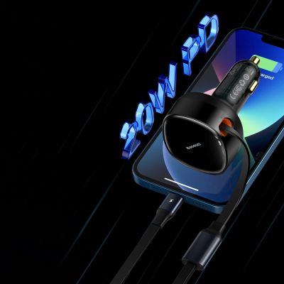 15. Baseus Enjoyment 2in1 car charger 30W black (CGTX000001)