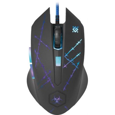 11. DEFENDER FORCED WIRED MOUSE GM-020L 800/1800/2400/3200 DPI 6P + PAD + GAME 52020