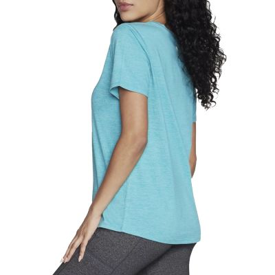 3. Skechers Go Dri Swift Tee TS104-WAQ Blue XS