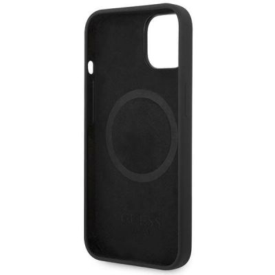 7. Guess GUHMP14MSBPLK iPhone 14 Plus 6.7" black/black hard case Silicone Logo Plate MagSafe
