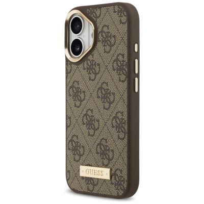 2. Guess 4G Logo Plate MagSafe case for iPhone 17 - brown