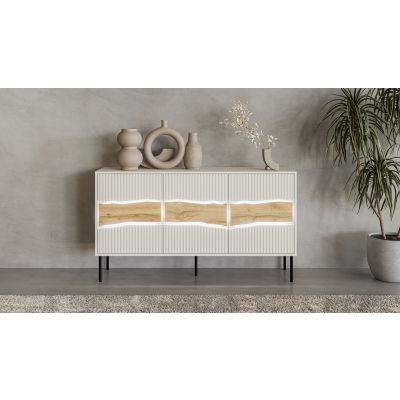5. INSERTO 3D chest of drawers 143.5x40x80 cashmere + LED