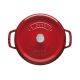 2. Staub Round Cast Iron Pot - 3.8 ltr, Red