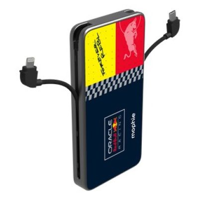 Mophie Powerstation Plus 10K Red Bull Racing Power Bank – 10000mAh power bank with integrated USB-C and Lightning cables (1x USB-C port)