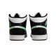 9. Air Jordan 1 Mid Green Glow White Men's Sneakers - DQ8426-103