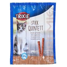 TRIXIE Stick Quintett Premio Lamb and turkey sticks - a treat for cats - 5x5 g