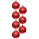 45. DECORATIVE PLASTIC BALL 6CM SET 35 PCS RED