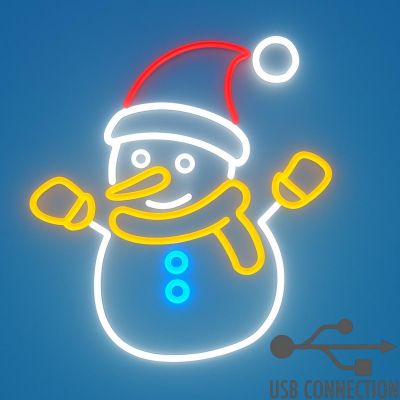 9. NEON SNOWMAN WALL LAMP