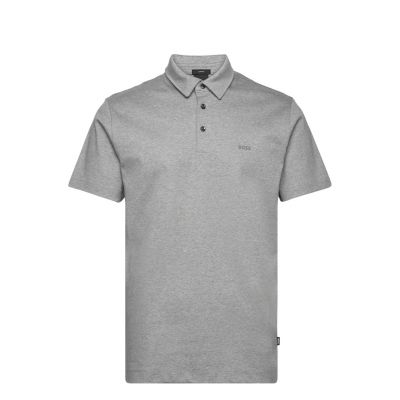 BOSS Palosh 30 Silver Slim Fit Men's Polo Shirt Gray (50471335-041)