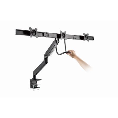 6. GEMBIRD ADJUSTABLE DESK ARM/MOUNT FOR 3 MONITORS 17-27, VESA 100X100MM, UP TO 6 KG