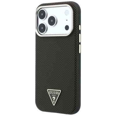 2. Guess Kevlar Triangle Logo MagSafe Case for iPhone 17 Pro / 18 Pro - Brown
