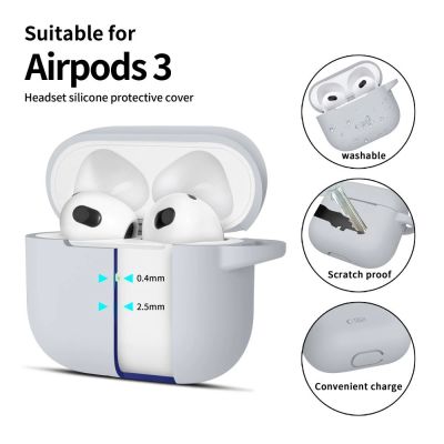 2. Tech-Protect Silicone Hook Case for Apple AirPods 3 - Gray