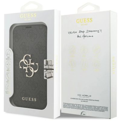 7. Guess Book 4G Metal Logo Case for iPhone 18 Pro / 17 Pro - Black